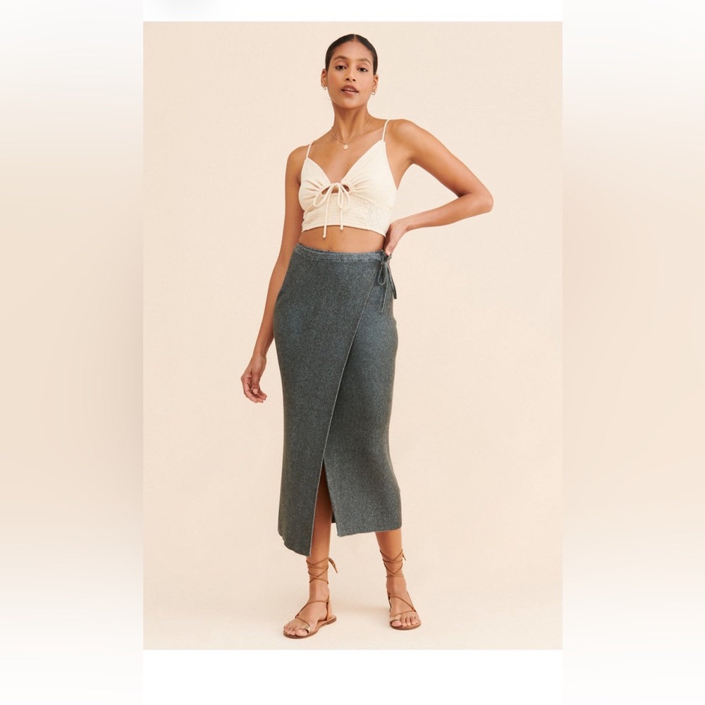 Free People Borderline Midi Sweater Skirt